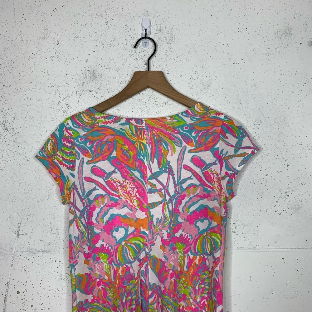 Lilly Pulitzer Brewster Tee Short Dress Tropical Print Size Medium - Picture 6 of 11